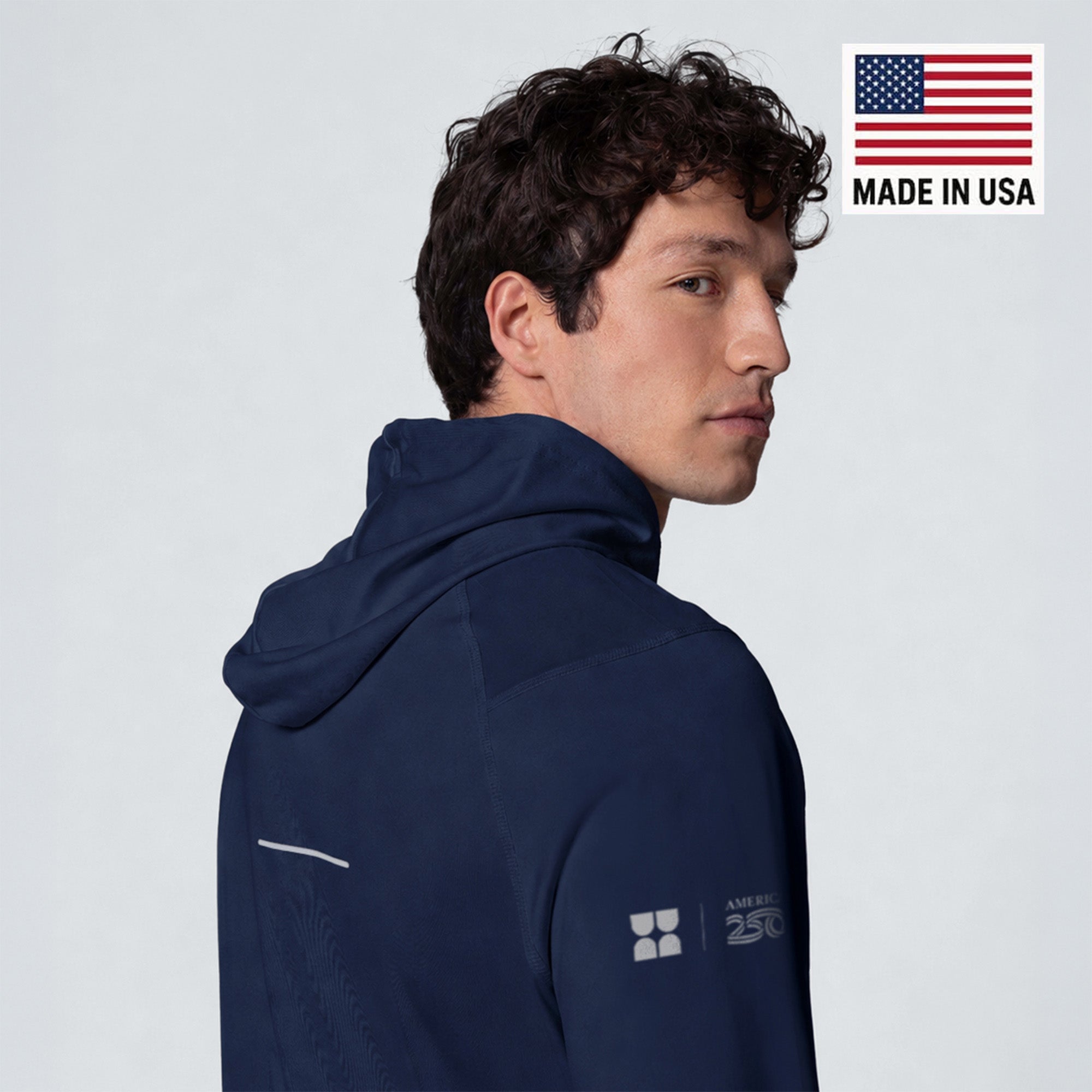 Folds of Honor Men's UPF 50+ Hooded Sun Shirt – America250