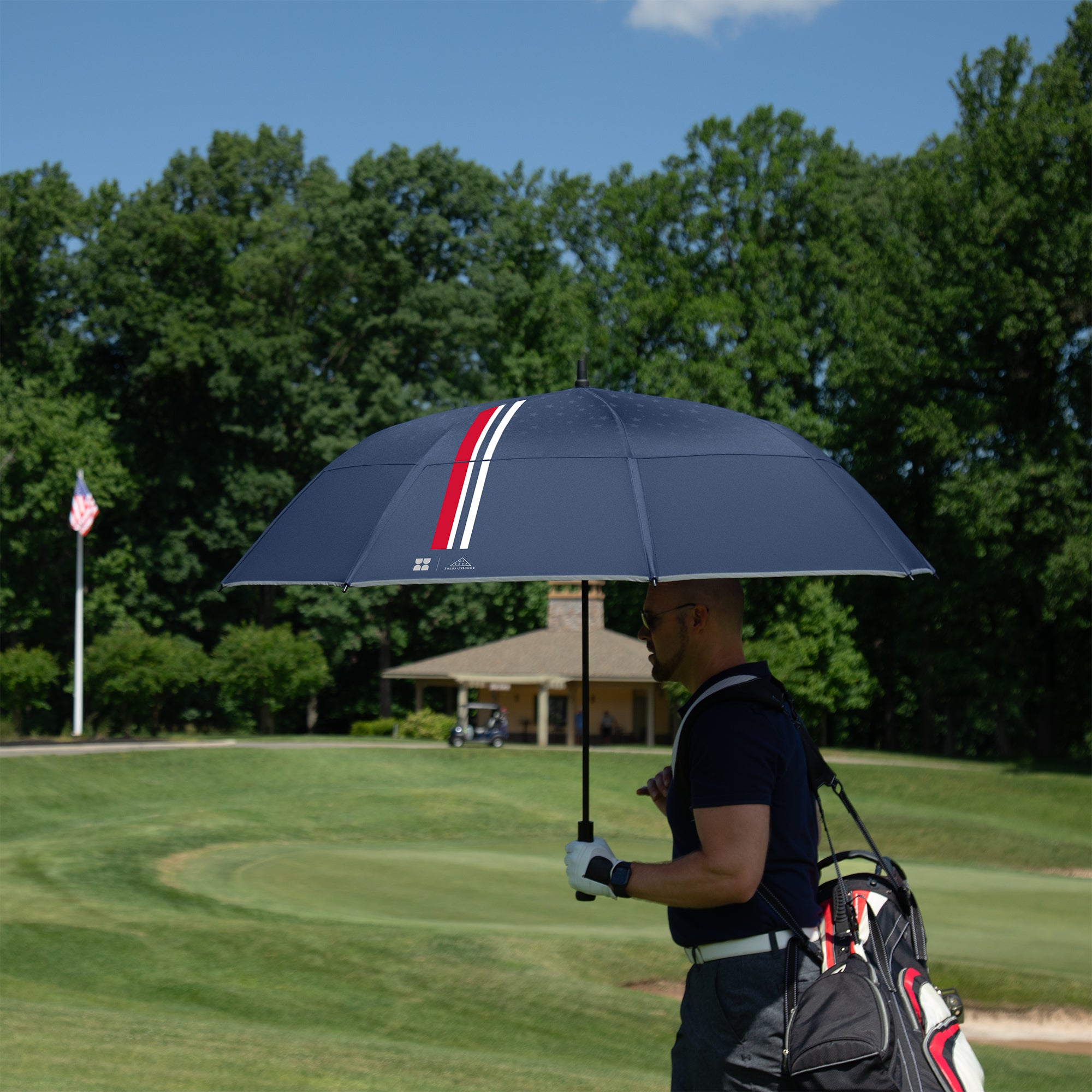 Paraguas plegable para golf ligero de Folds of Honor, Liberty