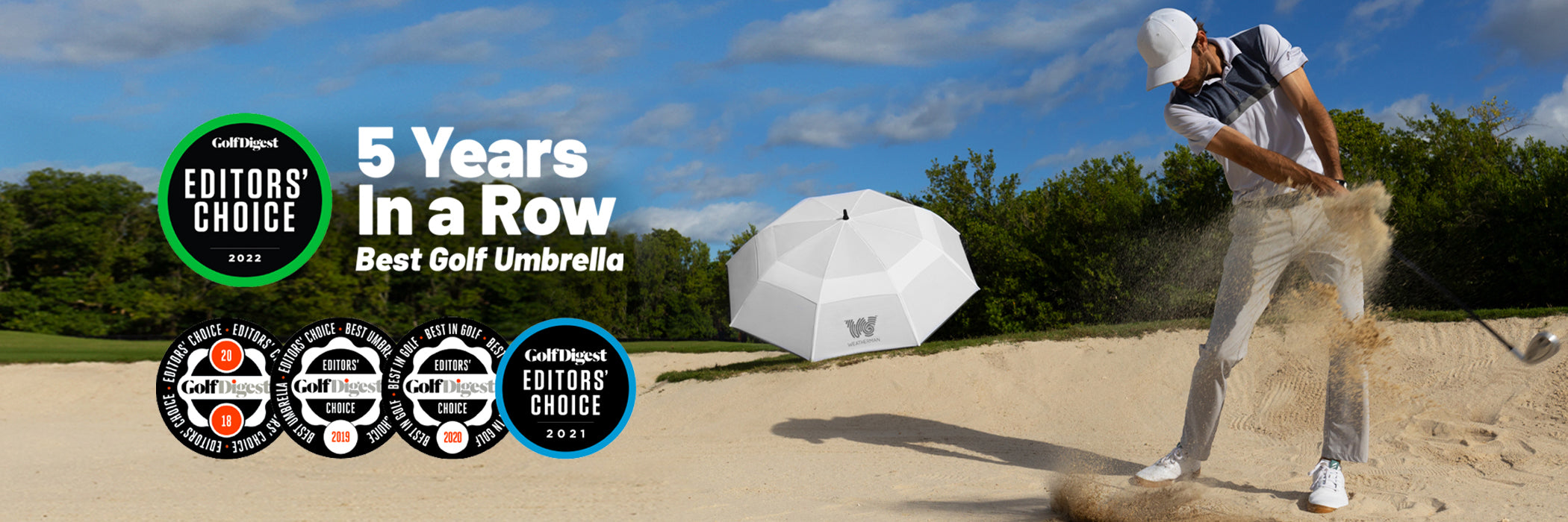 5 Years and Counting — Golf Digest Editors Choose Weatherman Umbrella as the Best Golf Umbrella