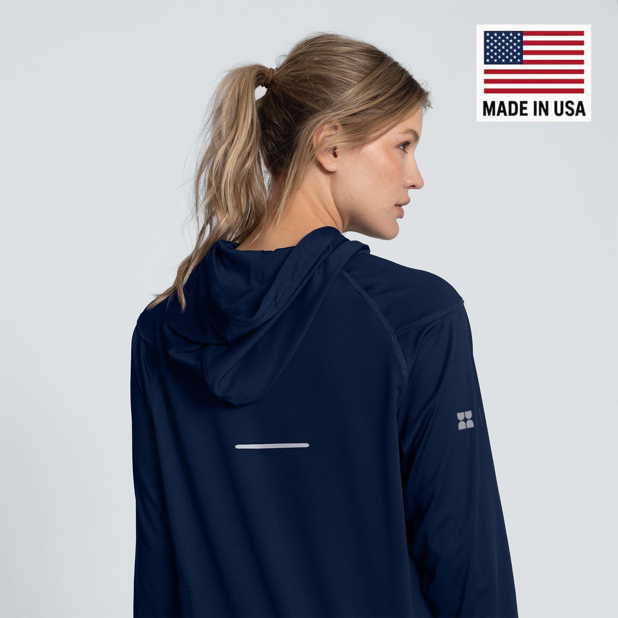 Folds of Honor Women's UPF 50+ Hooded Sun Shirt – America250