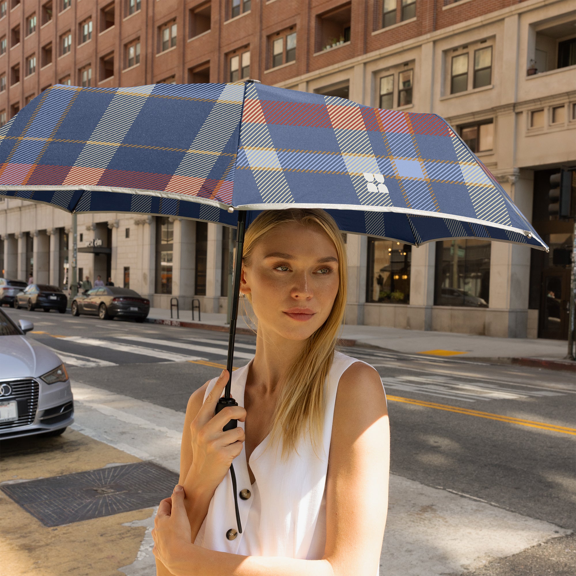 Travel Umbrella – Twilight Plaid